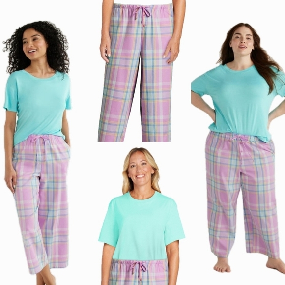 🌻🌻🆕Joyspun Cropped Woven Pajama Pants - NEW - Picture 3 of 8